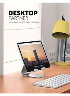 Lamicall Tablet Stand Adjustable Tablet Stand Holder Desktop Dock Cradle Compatible With Ipad Pro 12.9 11 Air 4 10.9 Mini 7.9 Switch Galaxy Tab And More 4 13 Inch Devices Silver  - Image 3