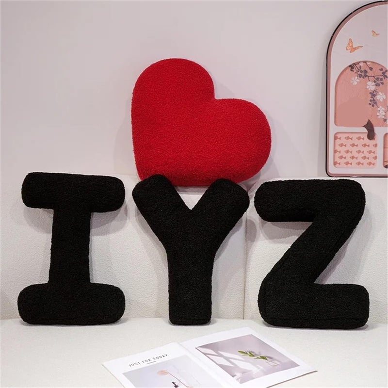 Stable local goods source Heart Plush Pillow Black Letters Sofa Cushion Stuffed Pillows Room Decor for Sofa Living Room(Color 25) Trendy varied sizing alternatives Varied available picks Trendy widespread design Long lifespan Narrow & wide space compatible Multi-market varied design options Fade proof Light precision processed material Liquid tight joint Easy hand assemble compatible Precision made Budget friendly trendy design Strong durable raw material Odor resistant Medium weight Global standard processed material Multi-price design picks Dense area priority deliver Smooth joint Minimal design Trendy natural tone options Full land route delivery Local available supply Cross-location transit friendly build - Image 3