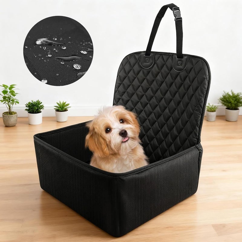 Pet Auto Back Seat Protector for Pontiac Solstice 2005-2009, Puppy Bench Pad Kitten Travel Enclosure Heavy Duty Oxford Black - Image 3