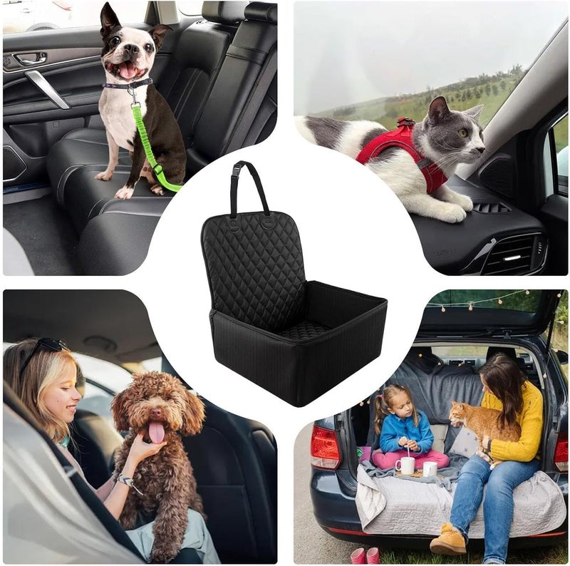 Pet Auto Back Seat Protector for Pontiac Solstice 2005-2009, Puppy Bench Pad Kitten Travel Enclosure Heavy Duty Oxford Black - Image 4