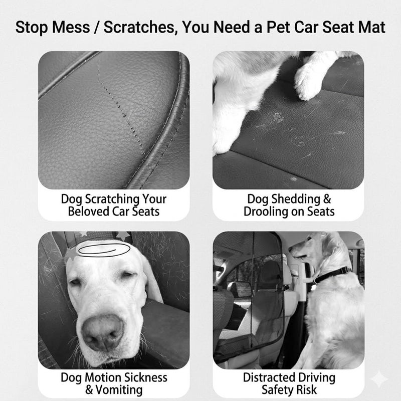 Pet Auto Back Seat Protector for Pontiac Solstice 2005-2009, Puppy Bench Pad Kitten Travel Enclosure Heavy Duty Oxford Black - Image 2