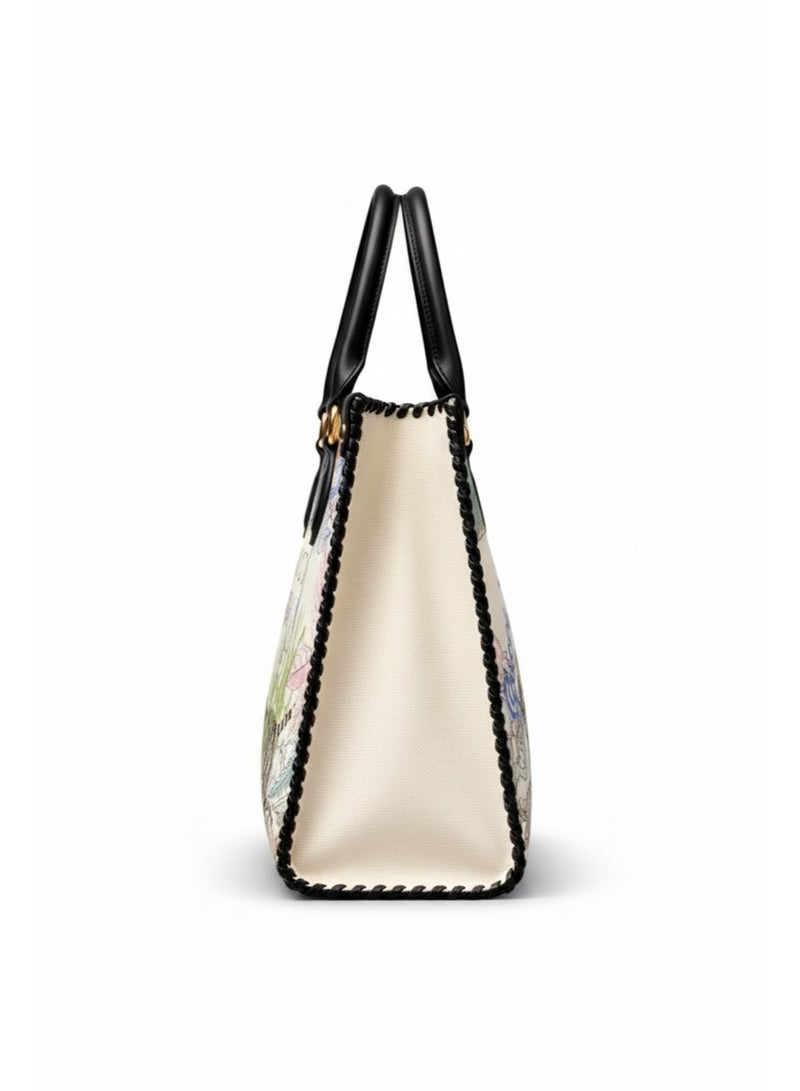 Gucci Tiger Print Tote Bag – Multicolor Canvas Design - Image 3