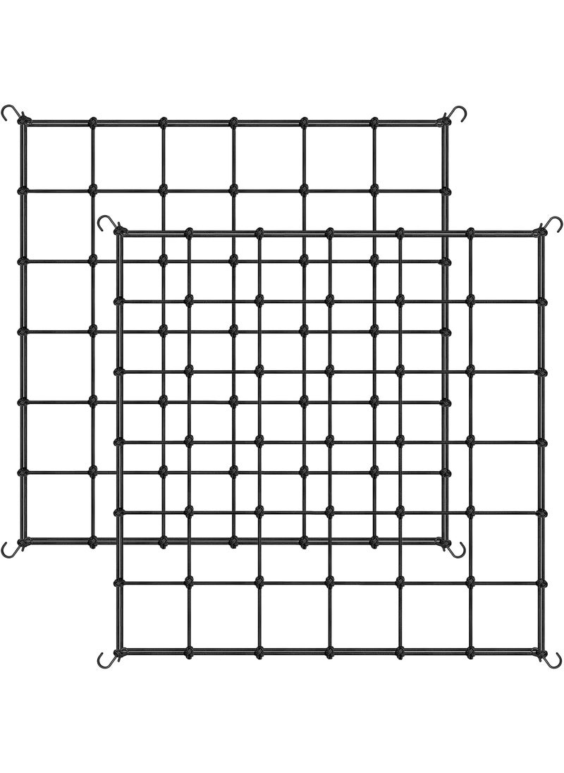 iPower iPower 2Pack 3x3FT Elastic Trellis Netting with Hooks for Grow Room Climbing Plants Support 2 Pack Black  - Image 1