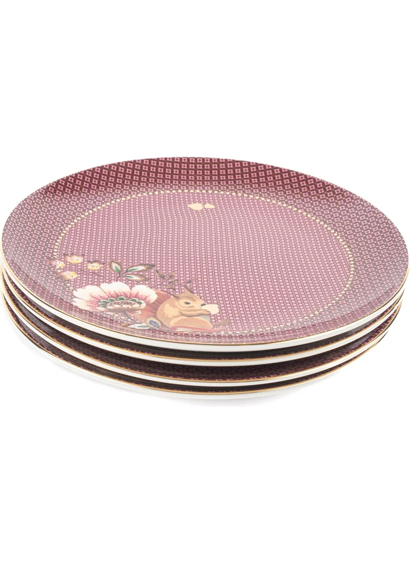 Mikasa Moor Magenta 4-Piece Cake Plate 20 cm