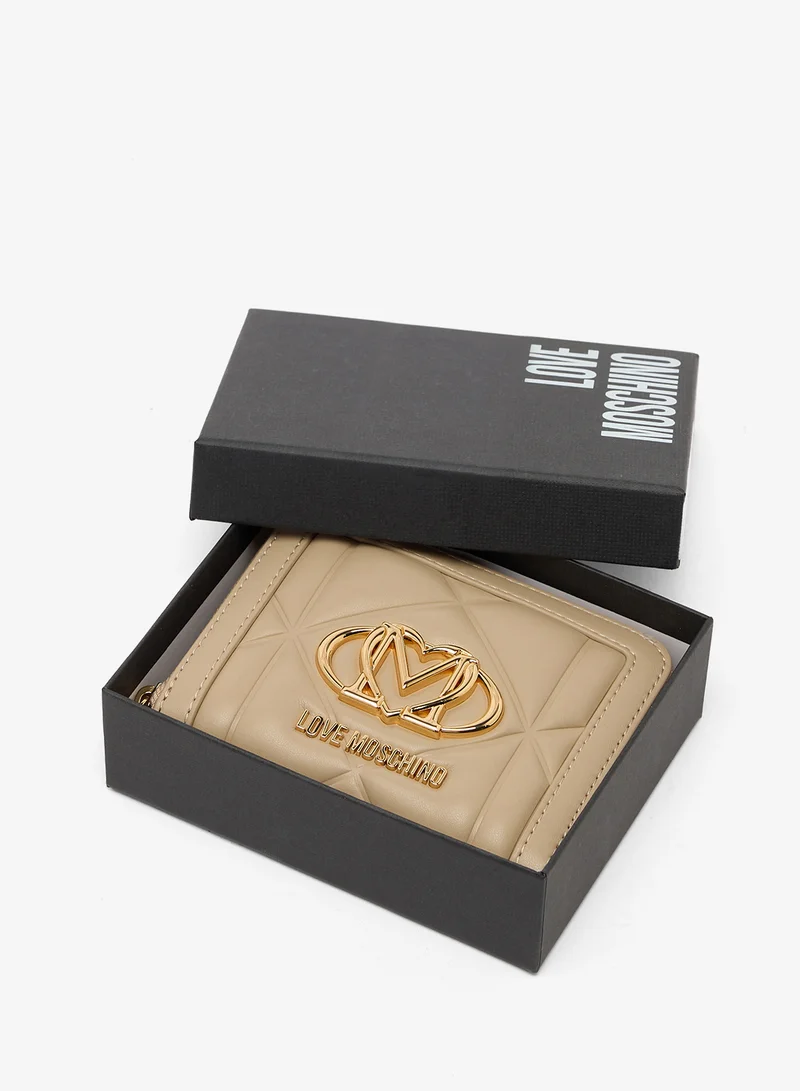 Love Moschino  Embossed Bi-Fold Wallet for Women | Best Price UAE