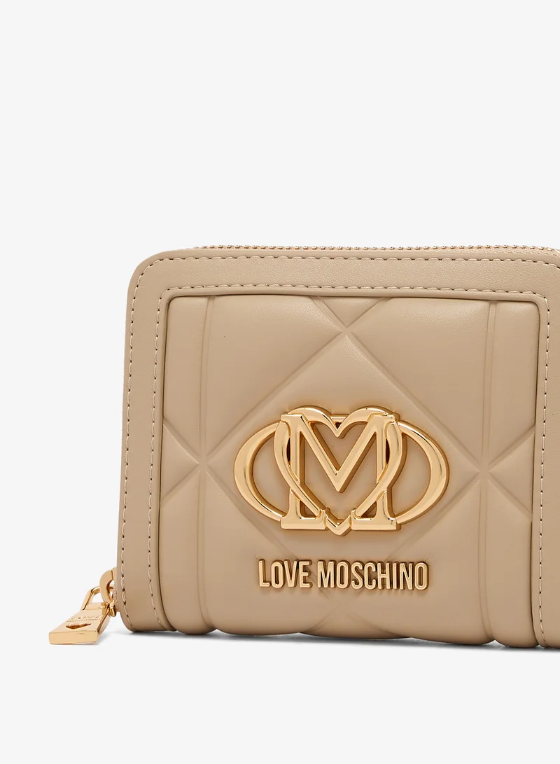 Love Moschino  Embossed Bi-Fold Wallet for Women | Best Price UAE