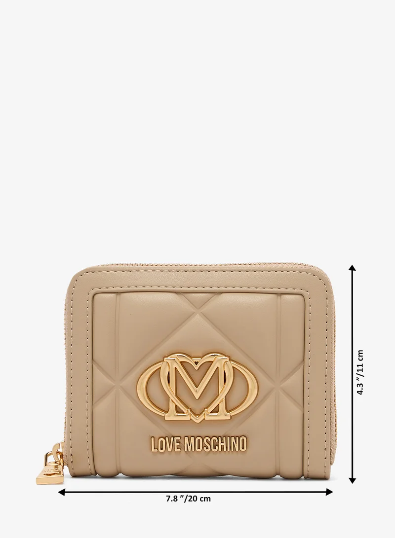 Love Moschino  Embossed Bi-Fold Wallet for Women | Best Price UAE