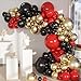 MEBAY Black Gold Red Balloons Garland Arch Kit 141Pcs Latex Balloons Different Sizes 18 12 10 5 Inch for Party Decorations Wedding Backdrop Birthday Baby Shower Graduation - Image 3