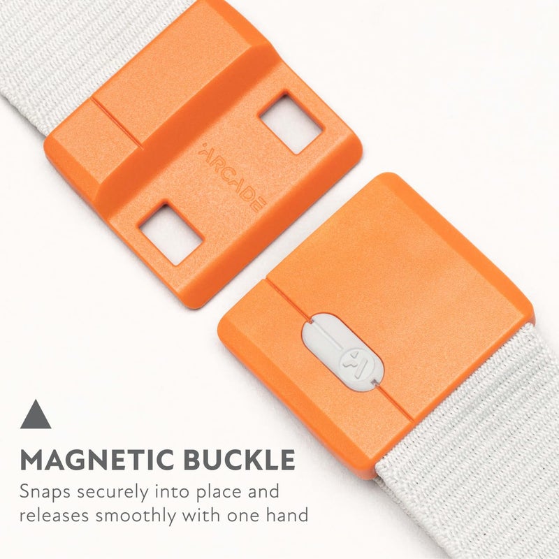 Arcade Belts Adventure Mag Polar Unisex Belt: Heavy Duty Stretch, Metal Free Buckle, Glacial/Flame - Image 2