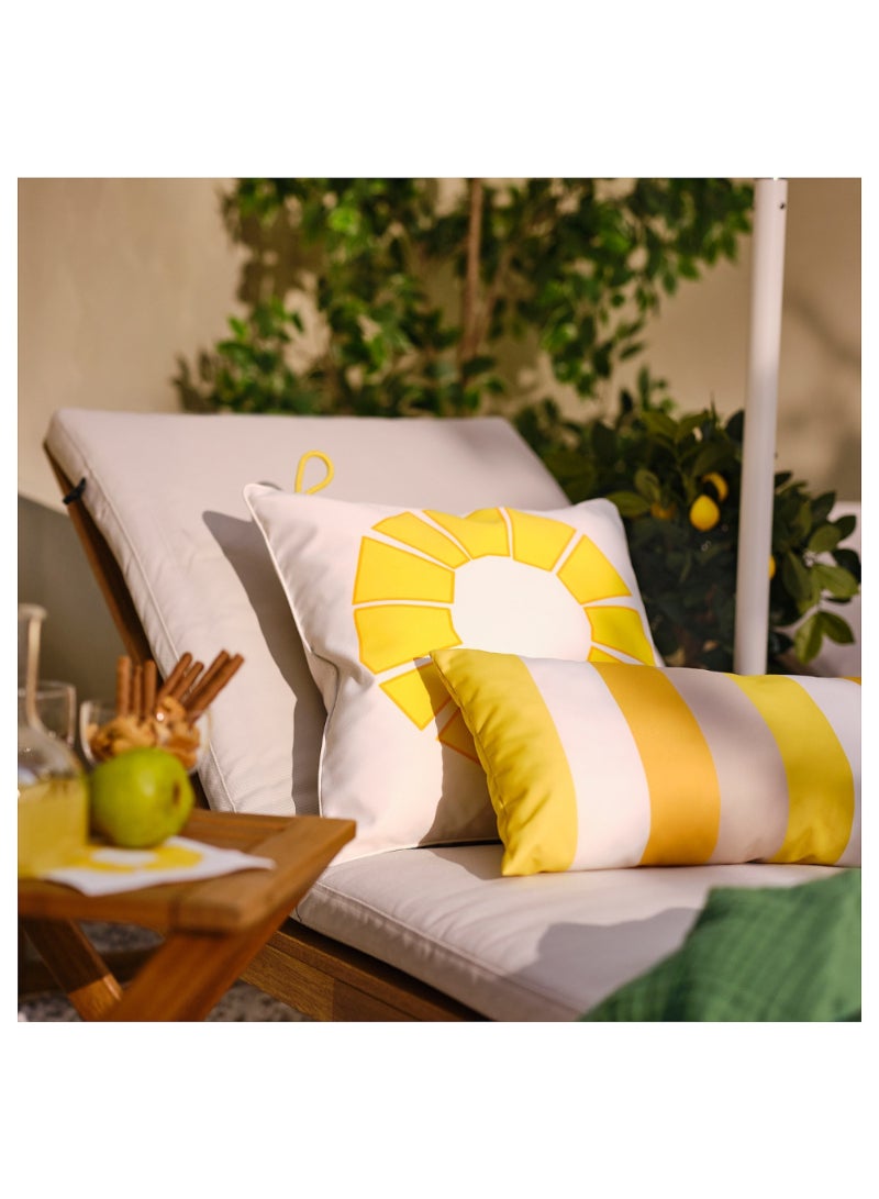 Cushion Cover In/Outdoor White/Yellow 50X50 Cm - Image 4