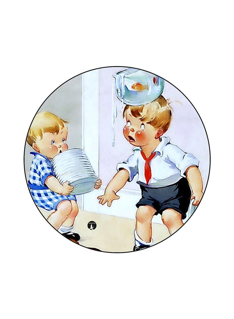 RKN Vintage Art Print Mouse Pad Multicolour