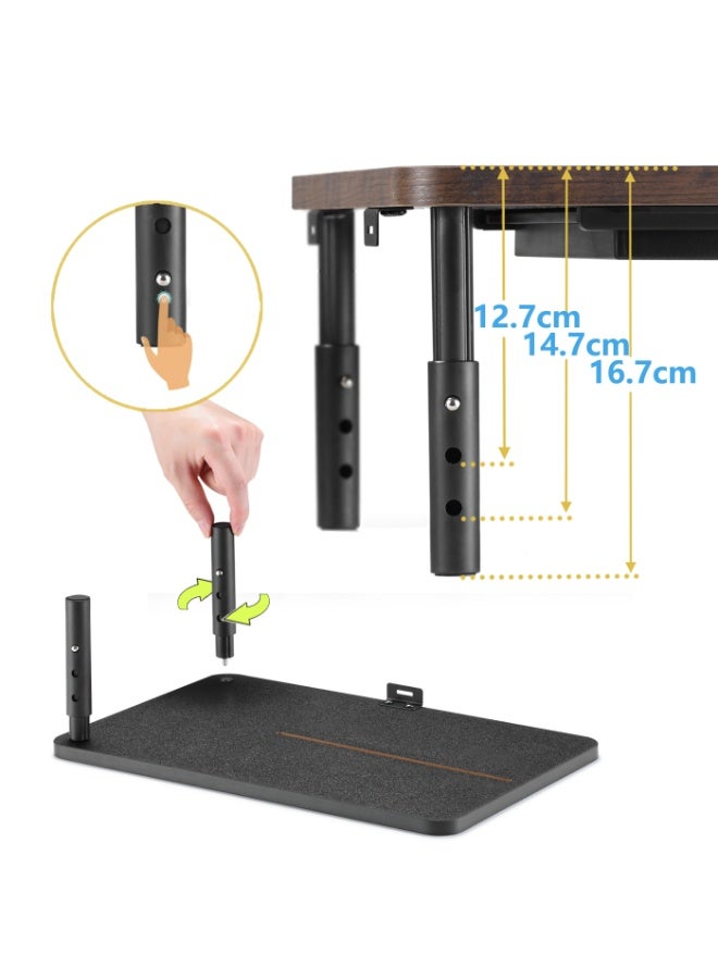 ETHU Dual Monitor Stand, Double Monitor Riser for PC Computer Laptop and Printer, Length and Angle Adjustable Desktop Stand Organizer with Phone Holder and Drawer, Universal Office Accessories, Black - Image 4