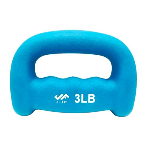 JFIT Neoprene D-Grip Dumbbell Weight, 3LB, 3 Pound - Image 1