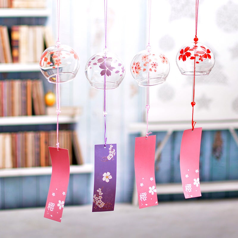 Cherry Blossom Wind Chimes Birthday Gift Japanese Style Glass Small Commodity Ornaments Creative Home Decorations Night Market Attractions - Image 3