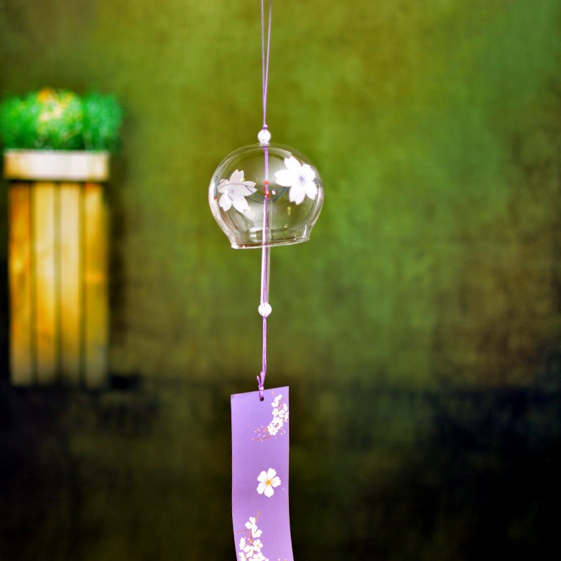 Cherry Blossom Wind Chimes Birthday Gift Japanese Style Glass Small Commodity Ornaments Creative Home Decorations Night Market Attractions - Image 4
