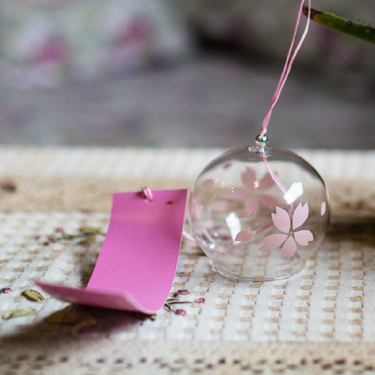 Cherry Blossom Wind Chimes Birthday Gift Japanese Style Glass Small Commodity Ornaments Creative Home Decorations Night Market Attractions - Image 2