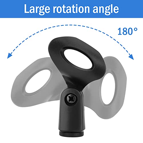 SHOPEE 1-Pack Black Universal Microphone Clip Holders with 5/8-Inch Male to 3/8-Inch Female Nut Adapters for Handheld Microphones - Image 3