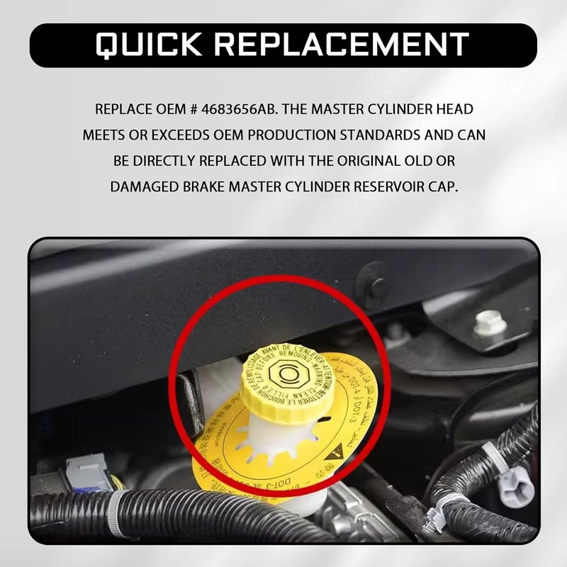 UZZH Yellow Brake Fluid Cap Replacement - Image 5