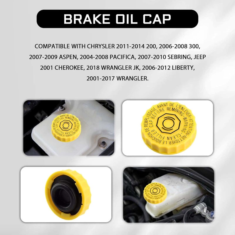 UZZH Yellow Brake Fluid Cap Replacement - Image 4
