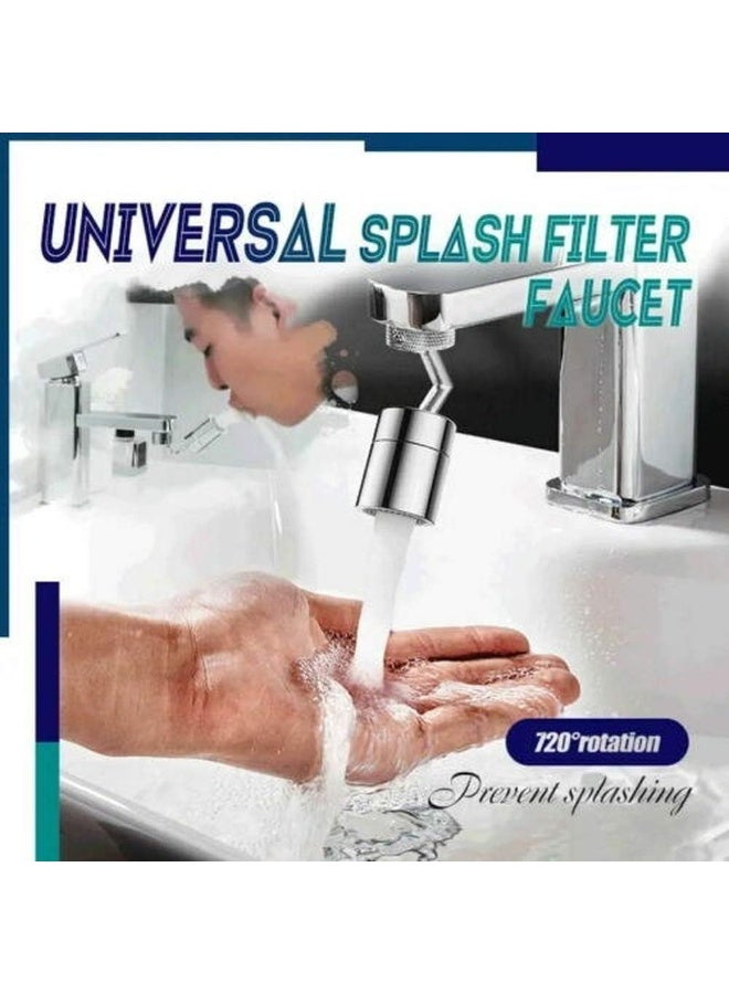 Universal Splash Filter Faucet 720° Rotate Water Outlet Faucet