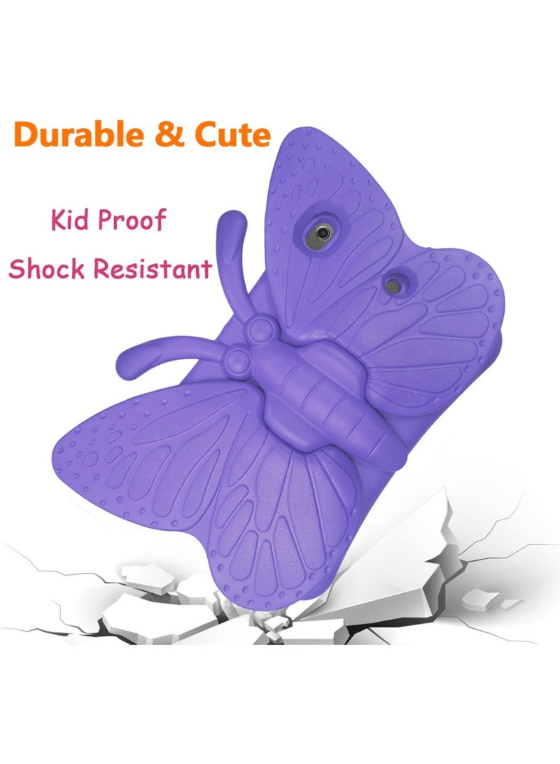 iPad 9th 8th 7th Generation Case Kids Girls, Cute Butterfly Shockproof EVA Foam Super Protection Stand Cover for iPad 2021 2020 2019 10.2" and iPad Air 3 Pro - Image 2