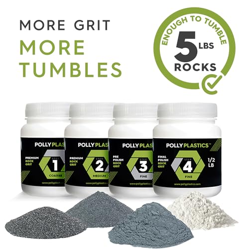Polly Plastics Rock Tumbler Grit and Polish Refill & Ceramic Tumbling Filler Media - Silicone Carbide Polisher Grit - Rock Polish Supplies & Accessories - Image 3