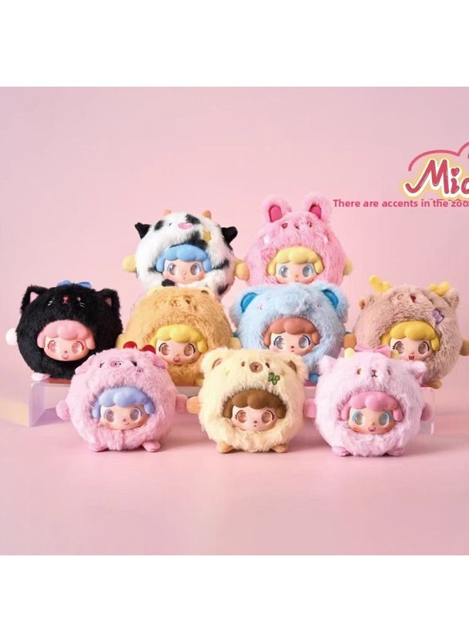 Generic - What Plush Blind Box Is There In Mia Zoo? Cute Plush Blind Box Doll Blind Box Tide Play Plush Blind-Color:The Three Generations Of Glutinous Rice Are Indeed Interesting Plush (please Take 6 Pieces Of The Whole Box) - Image 1