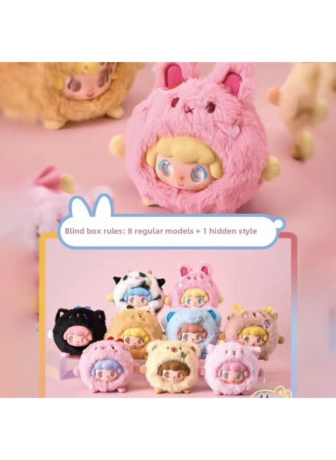 Generic - What Plush Blind Box Is There In Mia Zoo? Cute Plush Blind Box Doll Blind Box Tide Play Plush Blind-Color:The Three Generations Of Glutinous Rice Are Indeed Interesting Plush (please Take 6 Pieces Of The Whole Box) - Image 1
