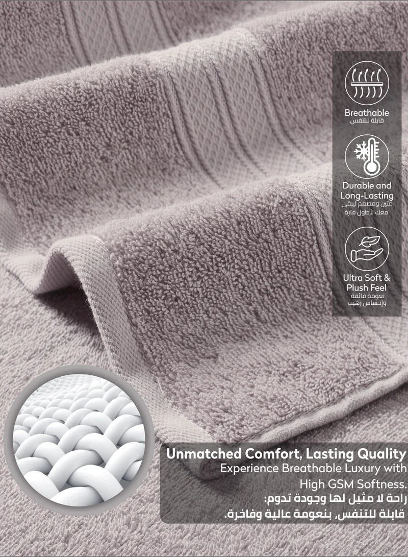 Donetella Premium 100 % Combed Cotton 2-Pcs Bath Sheet Set (85 X 172 CM) 600 GSM Large Towel, Highly Absorbent, Quick Dry,Best Towel for Bathroom, Spa And Hotel, Violet Ice