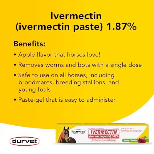 Durvet Ivermectin Paste Dewormer - 6.08g dose @ 1.87%-Apple Flavored, 3 Count - Image 4