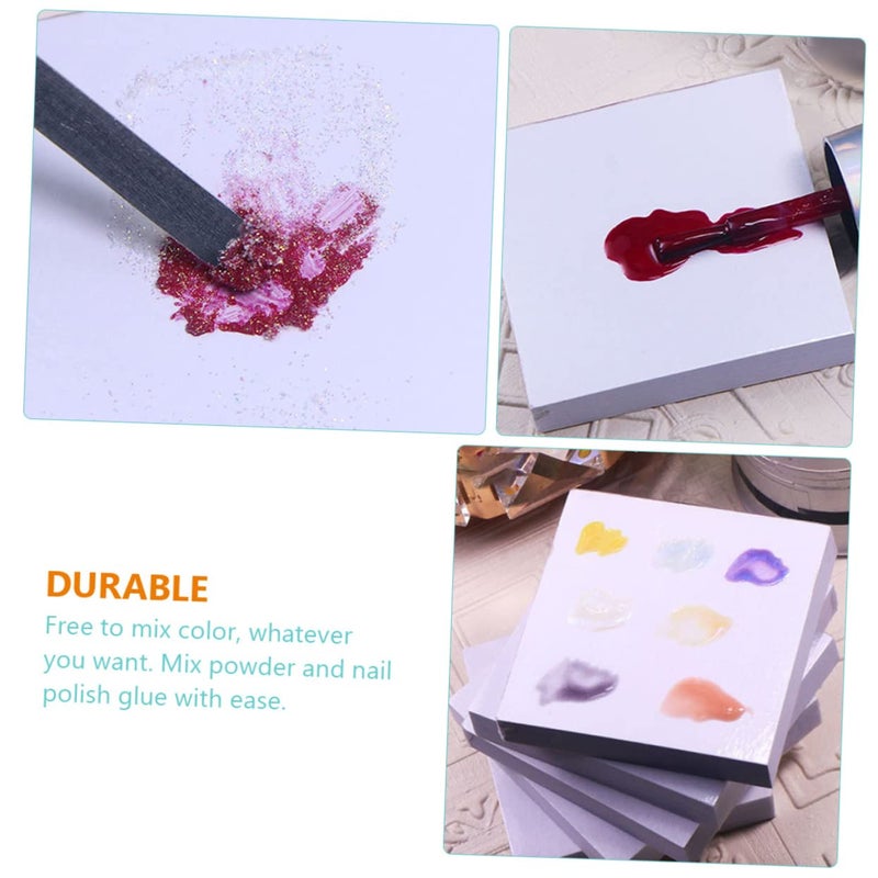 Baluue 100pcs Nail Art Palette Gel Nail Polish Mixing Paper Tray French Manicure - Image 4