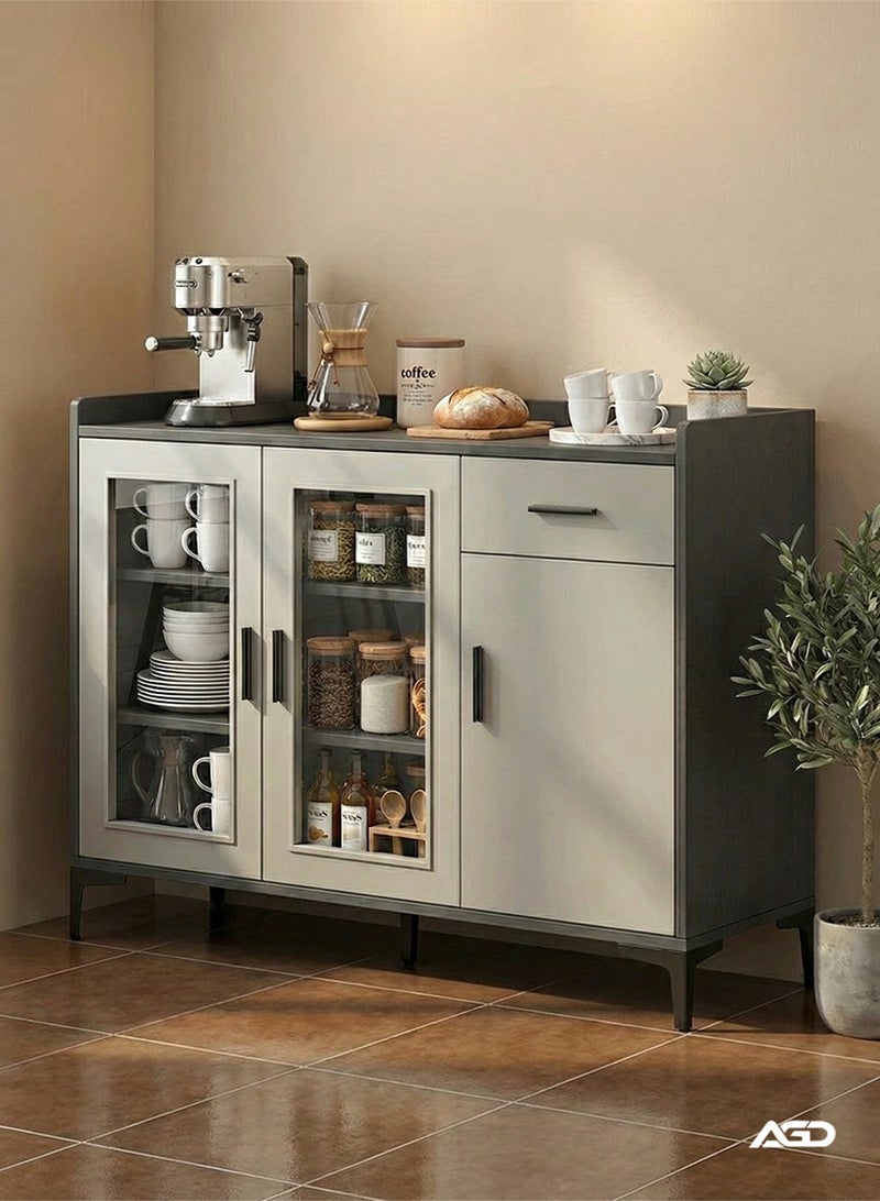 AGD Kitchen Storage Cabinet, Freestanding Storage Sideboard, Modern Coffee Corner for Dining Room, Functional Cabinet for Living Room and Office - Image 2