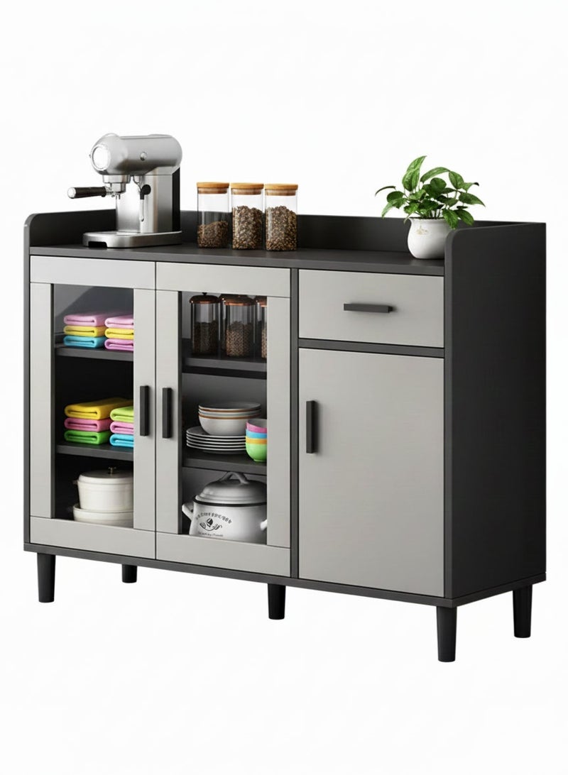AGD Kitchen Storage Cabinet, Freestanding Storage Sideboard, Modern Coffee Corner for Dining Room, Functional Cabinet for Living Room and Office - Image 1