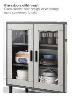 AGD Kitchen Storage Cabinet, Freestanding Storage Sideboard, Modern Coffee Corner for Dining Room, Functional Cabinet for Living Room and Office  - Image 3