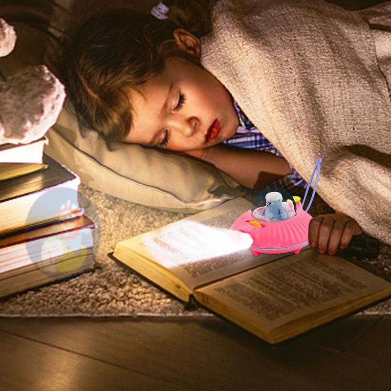 comfrt Slide Projector Flashlight, Projection Light Small Torch Light Flashlight Educational Learning Bedtime Night Light Suitable for Children - Image 3