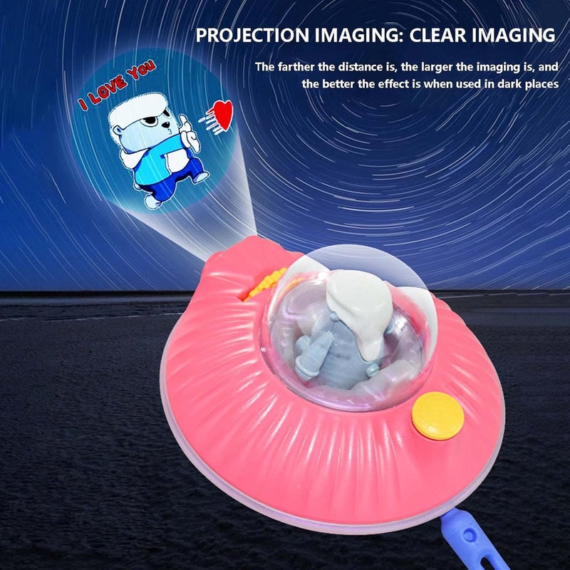 comfrt Slide Projector Flashlight, Projection Light Small Torch Light Flashlight Educational Learning Bedtime Night Light Suitable for Children - Image 2