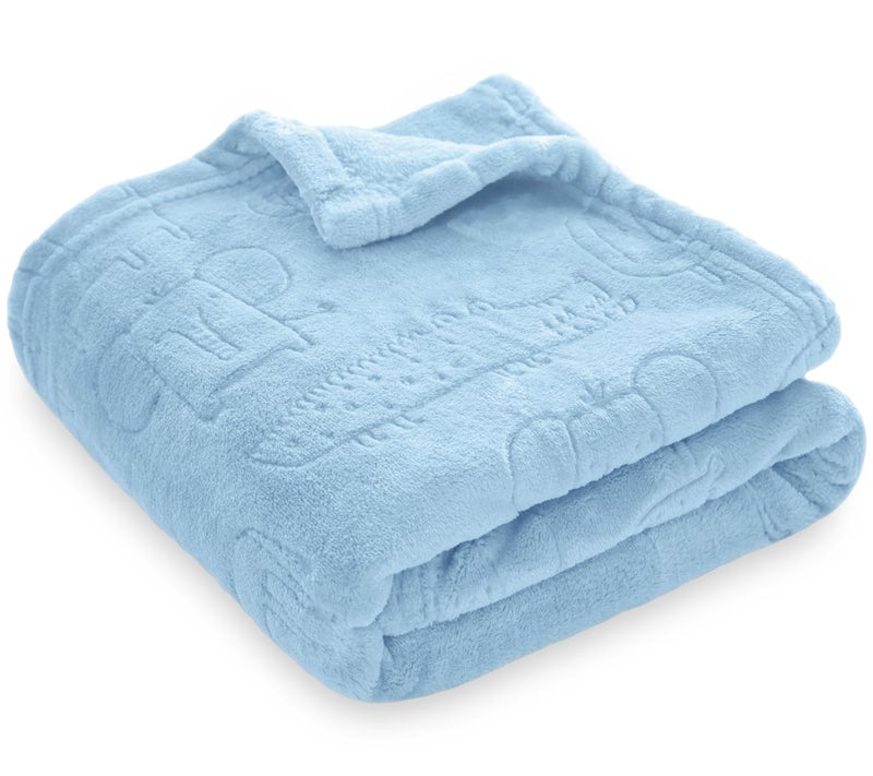BORITAR Baby Blanket for Boys Girls Ultra Soft Fleece Warm and Lightweight Animal Blankets for Infant Toddler Newborn, 30x40 Inch, Blue - Image 1