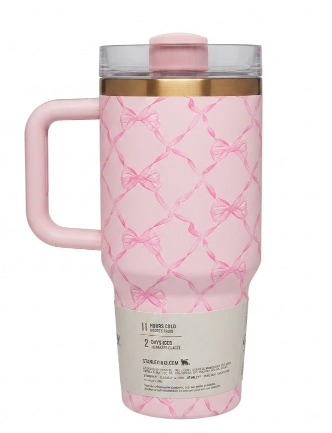 Stanley The X LoveShackFancy Holiday Quencher,Stainless Steel Vacuum Insulated Tumbler with Lid and Straw for Water, Iced Tea or Coffee, Smoothie and More 20 oz, Presented in Elegant Gift-Ready Packaging - Image 2
