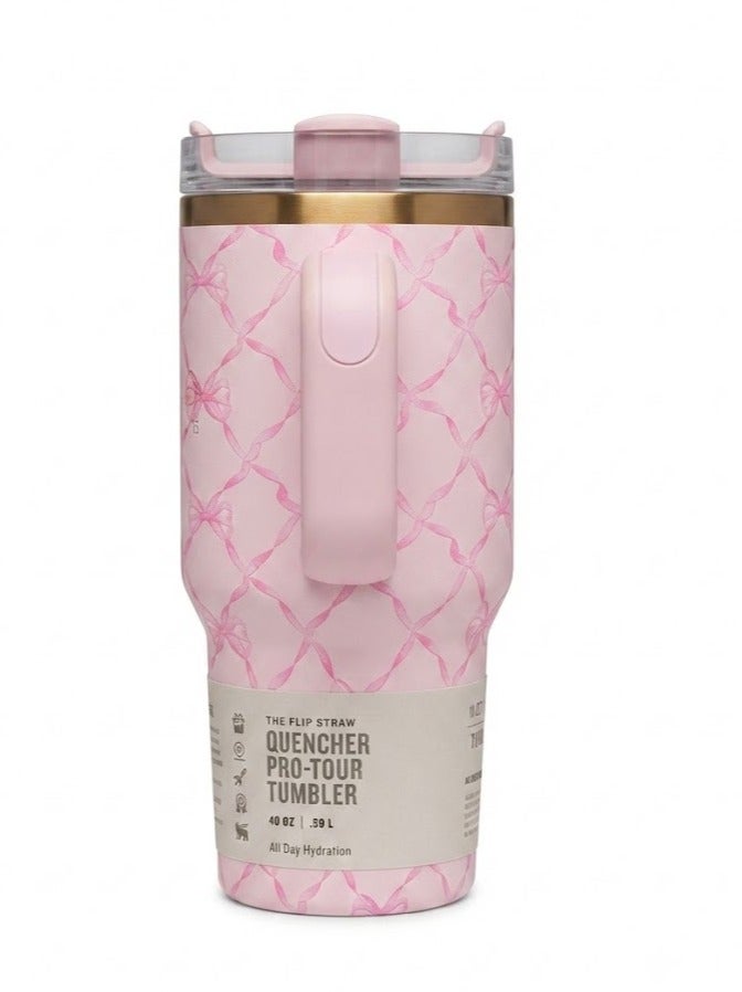 Stanley The X LoveShackFancy Holiday Quencher,Stainless Steel Vacuum Insulated Tumbler with Lid and Straw for Water, Iced Tea or Coffee, Smoothie and More 20 oz, Presented in Elegant Gift-Ready Packaging - Image 4