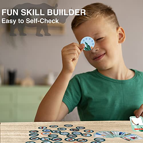 Chalk and Chuckles Educational Card Game- Eye See Animal World, Preschool STEM Learning Educational Toy, Gifts for Kids, Boys & Girls Ages 3, 4, 5, 6, 7 Years, Homeschool, Classroom & Travel Activity - Image 5