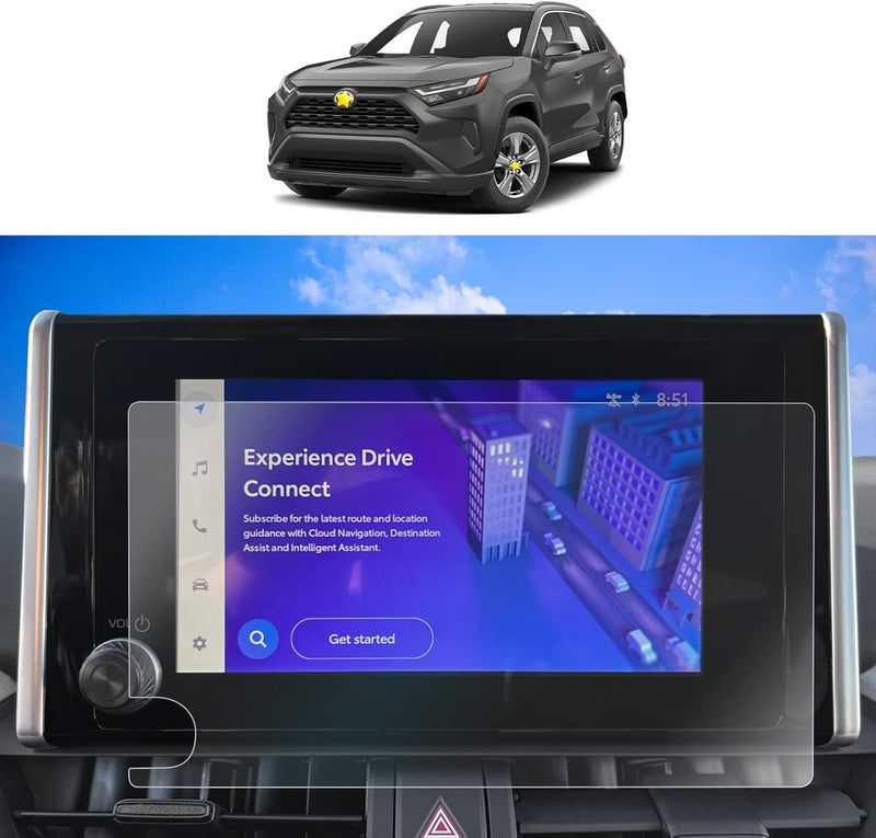 SKTU 2023 Toyota RAV4 8 Inch Navigation Screen Protector - High Clarity Anti-Scratch Protective Film - Image 1