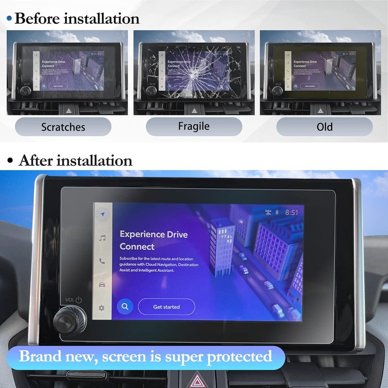 SKTU 2023 Toyota RAV4 8 Inch Navigation Screen Protector - High Clarity Anti-Scratch Protective Film - Image 5