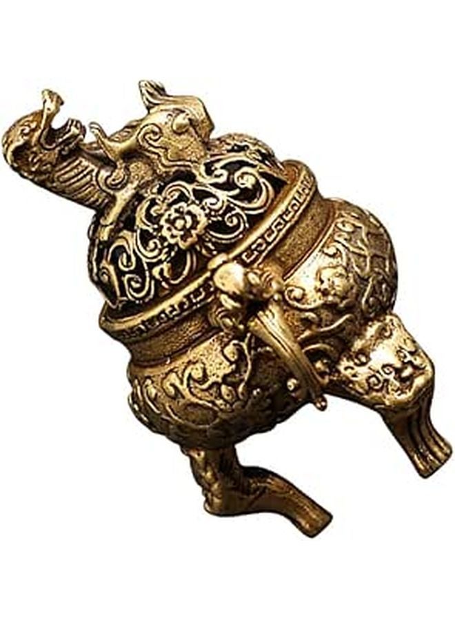 Brass Tripod Incense Burner Retro Censer Aromatherapy Stove Chinese Style Home Decor - Image 1