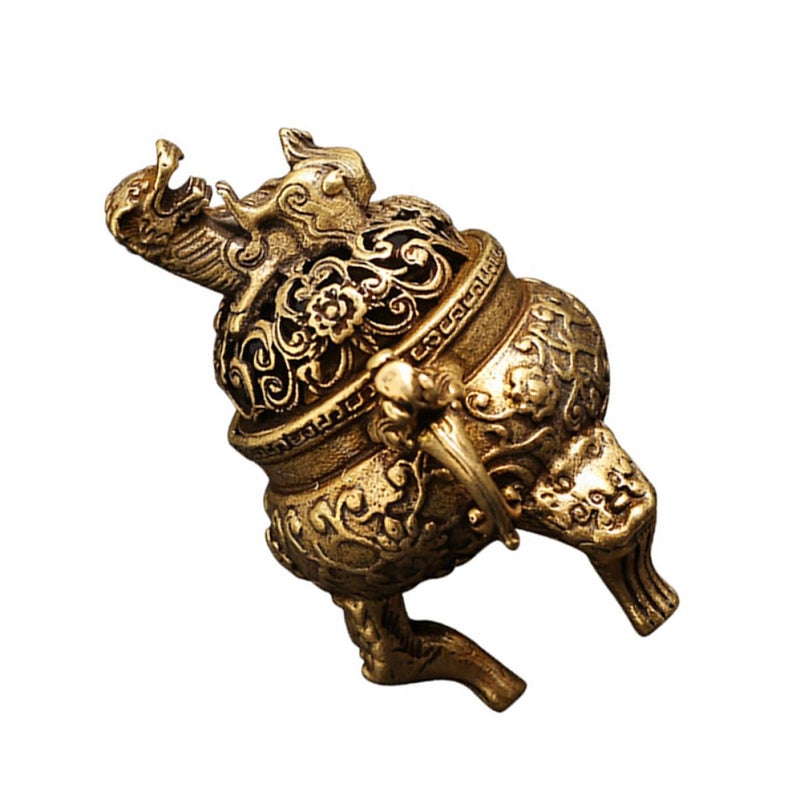 Brass Tripod Incense Burner Retro Censer Aromatherapy Stove Chinese Style Home Decor - Image 2