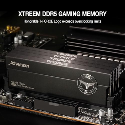 TEAMGROUP T-Force XTREEM DDR5 Ram 32GB (2x16GB) 6400MHz PC5 51200 CL32 A-DIE Desktop Memory Module Ram for Intel XMP 3.0 & AMD Expo Compatible Black FFXD532G6400HC32ADC01 - Image 2