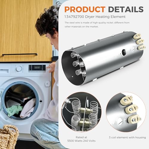 Romalon Dryer Heating Element 134792700 Thermal Limiter 137032600 Thermostat 3204267 Compatible with Electrolux kenmore Dryer Replacement PS2349309 AP4368653 1482984 AP4368739 PS2349395 AP21314 By Romalon - Image 4
