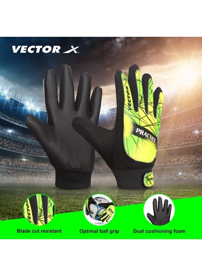 Vector X Practice Goalkeeper Gloves – Durable Football Gloves with Strong Grip, Breathable Mesh & Comfortable Padding, Size 9 - Image 5