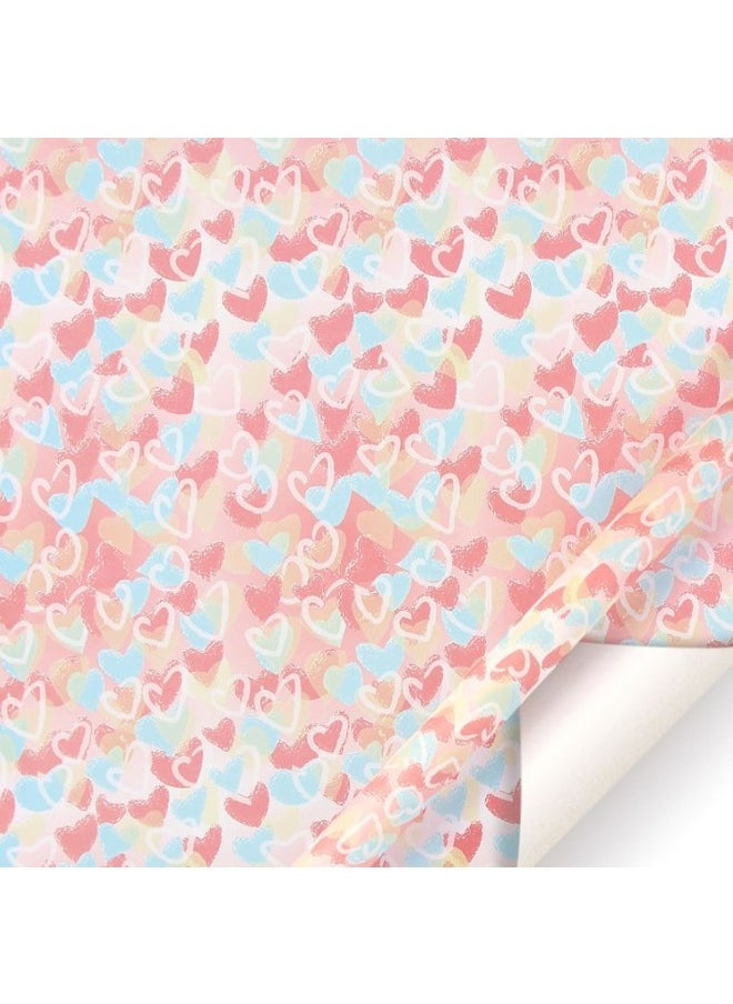 Zeemey Premium Pink Girly Gift Wrapping Paper Set of 4 Mini Rolls (17" x 120") - Cute & Girly Wrap for Women, Girls, and Wife, Perfect for Princess Party and Happy Birthday(43cm*300cm)  - Image 5