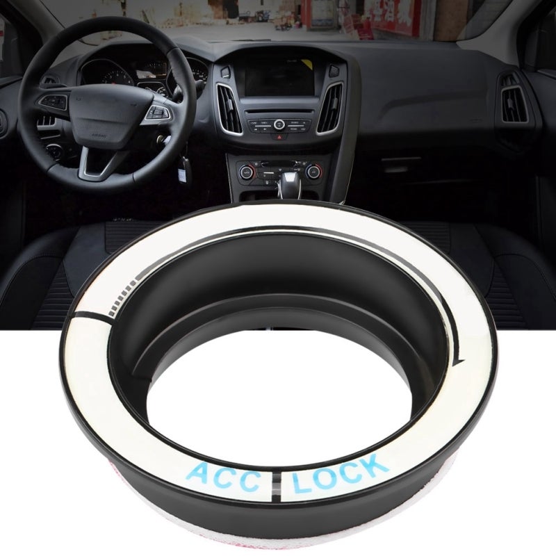Ignition Switch Trim Aluminum Alloy Fluorescent Luminous - Ignition Switch Cover for Ford Focus 2005-2018 - Ignition Switch Ring for Night Time Decorative - Image 4