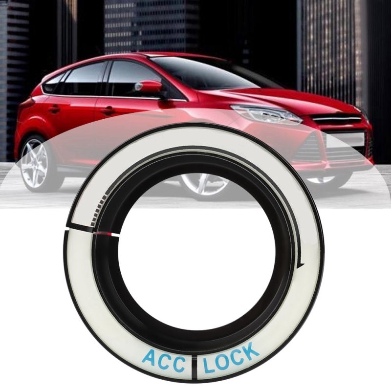 Ignition Switch Trim Aluminum Alloy Fluorescent Luminous - Ignition Switch Cover for Ford Focus 2005-2018 - Ignition Switch Ring for Night Time Decorative - Image 5